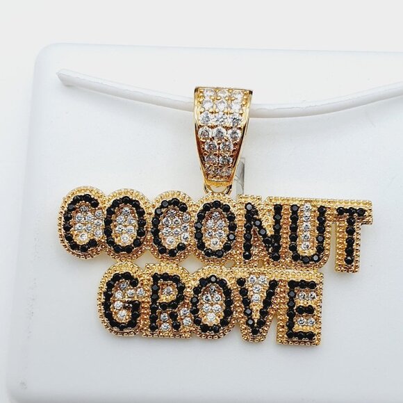 "14K Gold Plated Cubic Zircon Pendant, INUS1BR220 - Picture 5 of 9